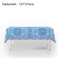 Blaue Schneeflocken Tischdecke Detailansicht für winterliche Party Tischdeko Design. - 1 Tischdecke 137*274cm