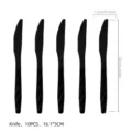 Disposable black plastic knives 10pcs set party tableware detail view product specification - Black Finger Black Knives 10pcs