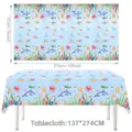 Unterwasserwelt Tischdecke fur Geburtstag Party Tisch Dekoration, 137x274cm wasserdicht. - 海洋动物桌布