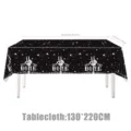 Black skeleton hand pattern tablecloth detail showing high quality material and print 130x220cm - Black Finger Tablecloth 130*220cm