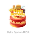 Fastfood Thema Geburtstag Torte Deko Topper Set, süsses Burger Pommes Partyzubehör. - 1 Stück / Großer Tortenaufsatz