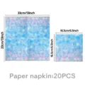 Blaue Schneeflocken Papierserviettenset fuer Geburtstagsfeier Tischdeko, 20 Stueck. - 20 Stück Servietten