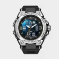 Herren Multifunktion Outdoor Sport Elektronik Uhr Wasserdicht Modische Digitaluhr - Silber