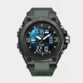 Men tactical digital sport watch waterproof outdoor military electronic watch with LED light. - Green