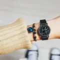 Constellation quartz watch for students and teens, stylish black wrist watch with Pisces design - Pisces