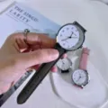 Minimalist quartz watch for students and professionals with leather strap and white dial. - Men's Green Strap with White Dial
