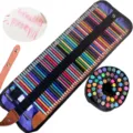 Set de lápices de colores borrables de 50 colores con estuche para dibujo y arte escolar detalle - 50 lápices de colores borrables sin madera / Estilo 3B