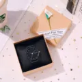 Minimalist black quartz watch with chic Korean style, elegant design for students and couples. - PVC Dotted Large Black Dial