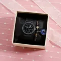 Constellation quartz watch and matching bracelet gift set for students, stylish casual look. - Capricorn