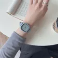 Minimalist square women's quartz watch with light blue strap, chic ins style everyday wear. - Light Blue