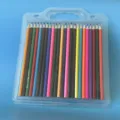 Colored pencils set in clear plastic case, ideal for art painting, drawing, and student art. - 24 Colors