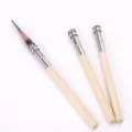 Double head metal wooden pencil extender for sketch art drawing extension tool 3pcs set - Single-Head Wooden Style
