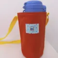 Custodia per borraccia in tela borsa a tracolla con cinghia regolabile etichetta carina - Arancione