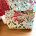 Blumen Jacquard Kosmetiktasche tragbare Reise Make-up Tasche große Kapazität elegante Beutel - S