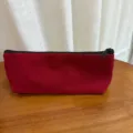 Minimalistisches Federmäppchen aus einfarbigem Leinen in Rot einfache und elegante Stiftetäschchen - Rot