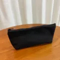 Einfarbig schwarze Leinwand Federmäppchen minimalistische Schüler Schreibwaren Tasche Stil. - Schwarz