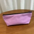 Minimalistische einfarbige Leinwand Federmäppchen für Schüler, rosa Schreibwaren Etui. - Lila
