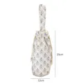 Joli Sac à Main Matelassé Floral avec Cordon de Serrage Pochette pour Bouteille Blanc - Sac à Main Bouquet de Fleurs