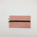 Baumwoll-Leinwand lange Stiftetasche minimalistische Reißverschluss-Schreibwarentasche. - Rosa