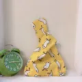 Japanese canvas knot wrist bag cute cartoon printed lightweight portable handbag for women - Duck Print / Yellow Duck