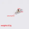 Conector redondo de acero inoxidable con anillos de salto para hacer joyas DIY. - Color Acero (6mm)