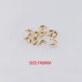 1x6mm golden stainless steel open jump rings DIY jewelry connectors components pack of 100 - 100pcs Pack / Gold