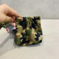 Mini Pochette Cordon Camouflage Velours Côtelé Rétro Monnaie Rouge à Lèvres Sac Pochette - Camouflage