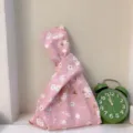 Japanischer stil blumen knoten handtasche rosa kirschblüte muster stofftasche für frauen alltag - Rosa Kirschblüte