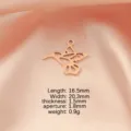 Edelstahl Kolibri Anhänger Roségold DIY Schmuck Zubehör spiegelpoliert Charms 1 Stk - 16.7*20.5mm / 18K Roségold Beschichtet