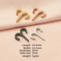 Stainless steel Aries zodiac sign charm DIY jewelry accessory with mirror finish and hole. - Aries / Steel