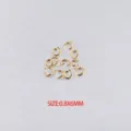 0.8x6mm gold stainless steel jump rings for jewelry making DIY necklace craft findings pack - 100pcs Pack / Gold