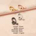 Stainless steel zodiac DIY charm pendant, length 15mm, four colors available for jewelry. - Leo