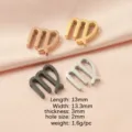 Stainless steel Virgo zodiac charm DIY jewelry pendant, 13x13.3mm, polished finish. - Virgo