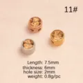 Perla Scorrevole in Cristallo di Acciaio Inossidabile Variante 11# Accessorio Gioielli - 11 Champagne