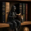 Halloween resin skeleton reading figurine shelf sitter gothic home decor spooky gift ornament - Reading Skeleton in Cloak Figurines
