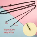 Cadena ajustable de acero inoxidable negro collar de 60 cm accesorio de joyería DIY - Collar / 1.8x60cm / Negro