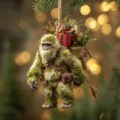 Χριστουγεννιάτικο στολίδι Bigfoot κρεμαστό δέντρου sasquatch με τσάντα δώρων γιορτινό - Στυλ Β