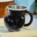 Taza de café creativa en forma de guante de boxeo con asa, regalo de fitness original. - 9*9.5*12cm / Tazas de boxeador - Negro