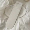 Chaussettes mi-hautes blanches pour femme, en maille ajourée avec nœud en dentelle douce. - Taille unique / Blanc Lait (1 Paire)