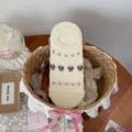 Women cute mesh boat socks with bow Japanese summer thin invisible shallow socks beige - One Size / Milky White (1 Pair)
