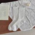 Chaussettes blanches en maille fine à revers roulés, style coréen, chaussettes mi-mollet été. - Taille unique / Blanc