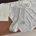 Chaussettes unies à bord roulé en maille, chaussettes d'été fines et respirantes. - Taille unique / Gris