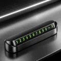 Temporary car parking card number plate luminous pressing hidden vehicle interior ornament - Black