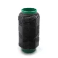 Black sewing thread spool for hand and machine repair, durable polyester thread roll. - Black