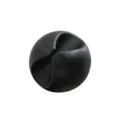 Round black silicone cord organizer clip for tidy office desktop cable management. - Black