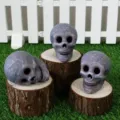 Halloween διακόσμηση κρανίου σκελετός στηρίγματα ρητίνη στοιχειωμένο σπίτι πάρτι διακόσμηση - Μικρό Μέγεθος (3 Τεμάχια/Συσκευασία)
