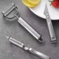 Set éplucheur de cuisine en acier inoxydable multifonction fruits et légumes détail - Ensemble d'Éplucheurs 3 Pièces en Acier Inoxydable