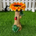Statue mangeoire a oiseaux en resine tournesol jardin exterieur cour decoration ornement - Mangeoire pour oiseaux tournesol