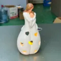 LED Moeder Dochter Knuffel Kandelaar Hars Beeldje Warm Licht Huis Decoratie Cadeau - Knuffel kandelaar