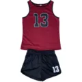 Heren sporttanktop en short set fitness hardlopen basketbal training sportkleding - M / Set / Rood & Zwart